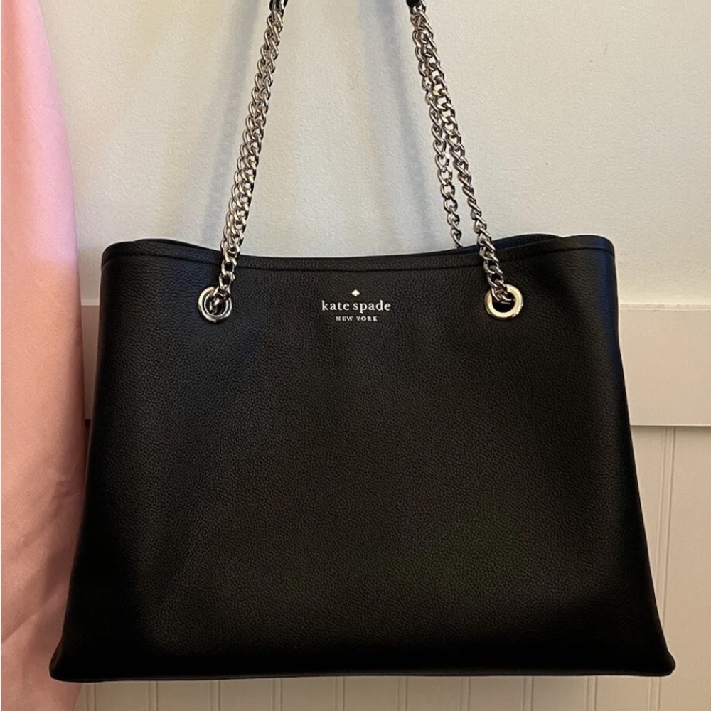Kate Spade Large Jordyn Chain Tote in Black AUTHENTIC New w/out tags